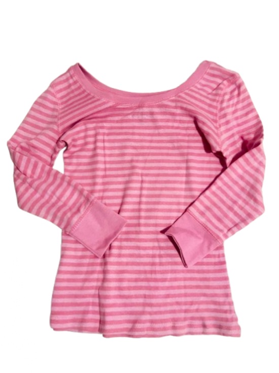 Brandy Melville Tops - 2000s Pink Striped Quarter Sleeve Top